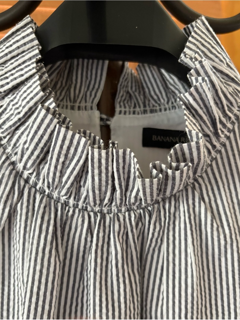 Banana Republic Gray and White Pinstripe Midi Dress Size 6